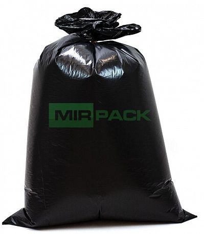 Мешки для строительного мусора 120 литров, 100 мкм, в рулоне 10 штук, ПВД, черные, 2 слоя, 70x110 см, Добрыня, особопрочные - Вид 3