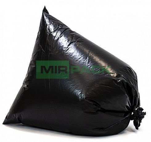 Мешки для мусора 240 литров, 80 мкм, 50 шт, ПВД, черные, в пачках - Вид 6